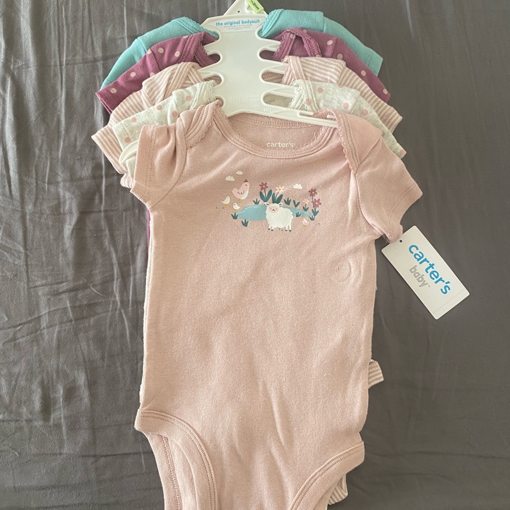 Carter’s 5 piece Baby Girls button bodysuit set